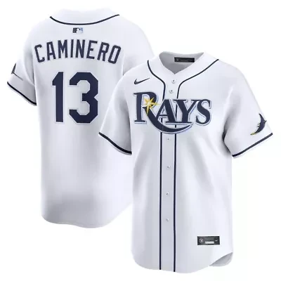 MLB Nike Junior Caminero Tampa Bay Rays Home Limited Jersey