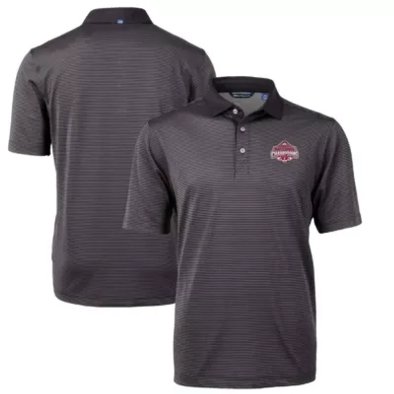 NCAA Ohio State Buckeyes Football Playoff 2024 National s Virtue Eco Pique Stripe DryTec Tri-Blend Recycled Polo