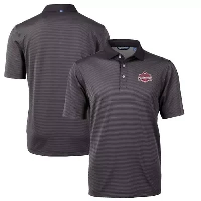 NCAA Ohio State Buckeyes Football Playoff 2024 National s Virtue Eco Pique Stripe DryTec Tri-Blend Recycled Polo