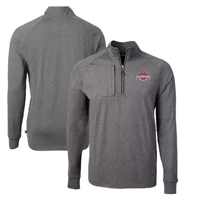 NCAA Ohio State Buckeyes Football Playoff 2024 National s Adapt Eco Knit Raglan Quarter-Zip Top