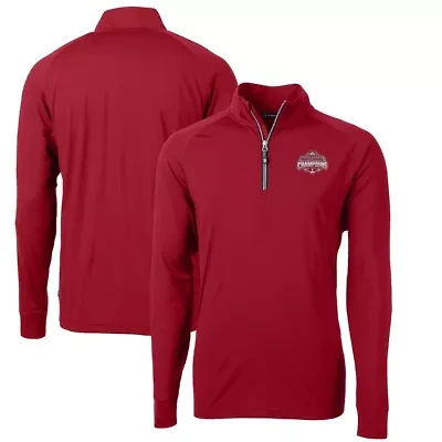 NCAA Ohio State Buckeyes Football Playoff 2024 National s Adapt Eco Knit Stretch Recycled Raglan Quarter-Zip Top