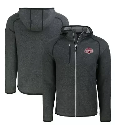 NCAA Heather Ohio State Buckeyes Football Playoff 2024 National s Mainsail Full-Zip Raglan Hooded Jacket