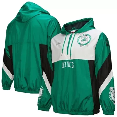 NBA Kelly Boston Celtics Hardwood Classics Team Origins Anorak Quarter-Zip Windbreaker Jacket