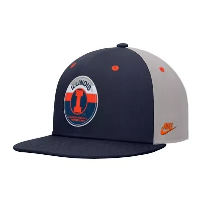 NCAA Nike Illinois Fighting Illini Vintage Patch Snapback Hat