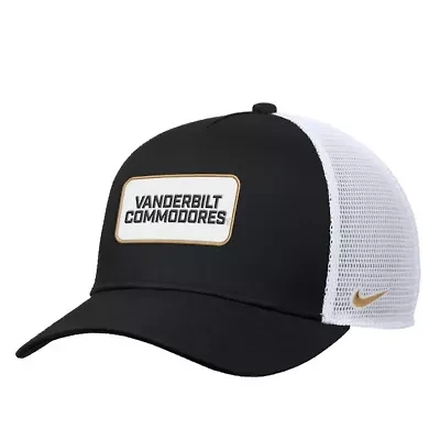 NCAA Nike Vanderbilt Commodores 2025 On-Field Rise Trucker Performance Adjustable Hat
