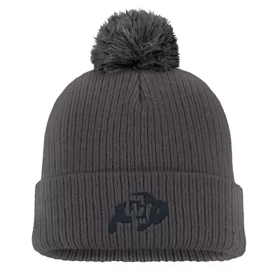 NCAA Nike Colorado Buffaloes Tonal Peak Cuffed Knit Hat with Pom