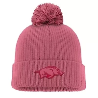 NCAA Nike Arkansas Razorbacks Tonal Peak Cuffed Knit Hat with Pom