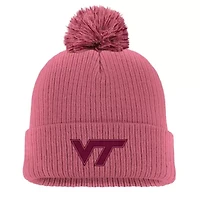 NCAA Nike Virginia Tech Hokies Tonal Peak Cuffed Knit Hat with Pom