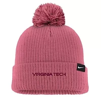 NCAA Nike Virginia Tech Hokies Tonal Peak Cuffed Knit Hat with Pom