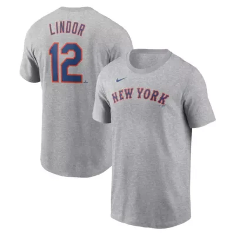 MLB Nike Francisco Lindor New York Mets Fuse Name & Number T-Shirt