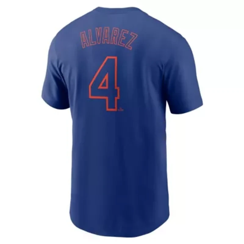 MLB Nike Francisco Alvarez New York Mets Fuse Name & Number T-Shirt