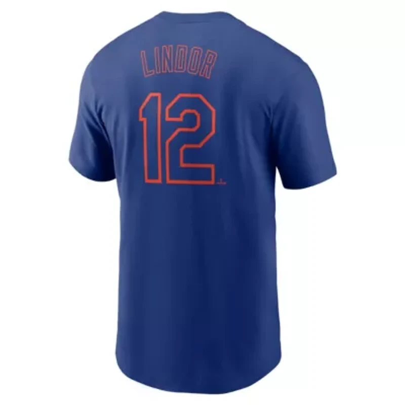MLB Nike Francisco Lindor New York Mets Fuse Name & Number T-Shirt