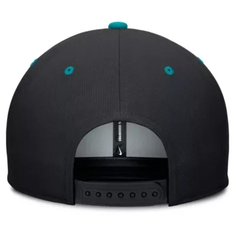 Cooperstown Teams Nike Black/Teal Florida Marlins Cooperstown Collection Pro Dri-FIT Snapback Hat