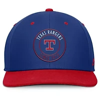 MLB Nike Royal/Red Texas Rangers Cooperstown Collection Pro Dri-FIT Snapback Hat