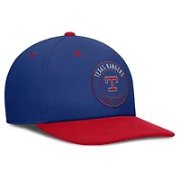 MLB Nike Royal/Red Texas Rangers Cooperstown Collection Pro Dri-FIT Snapback Hat