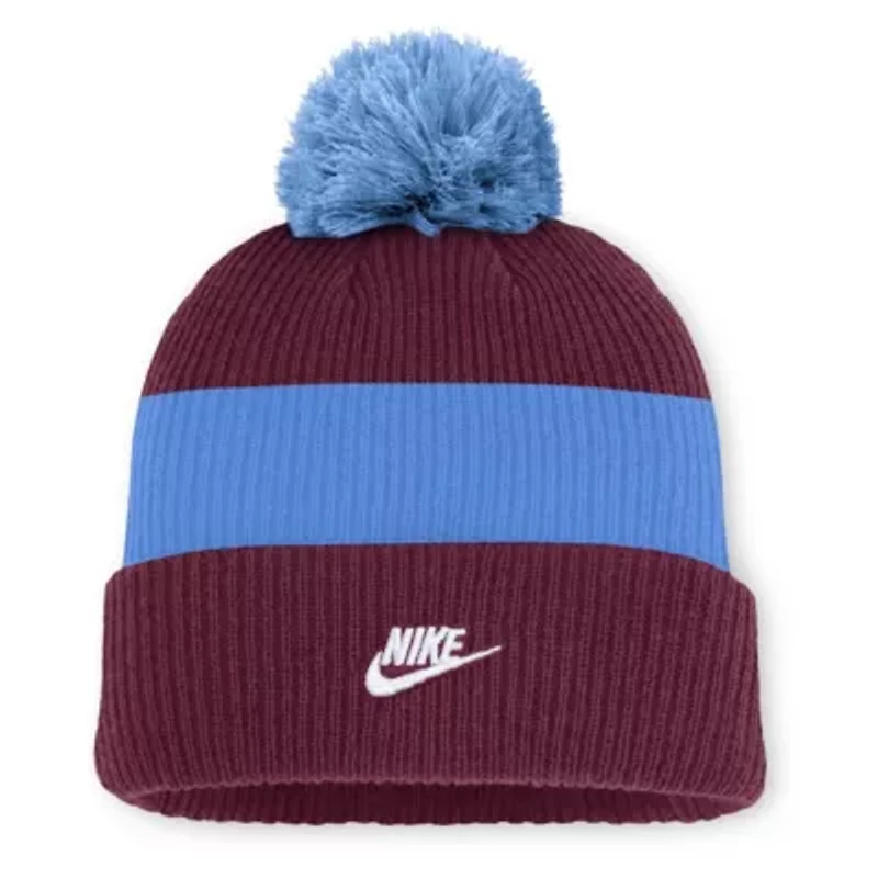 MLB Nike Burgundy/Light Philadelphia Phillies Cooperstown Collection Peak Standard Cuffed Knit Hat with Pom