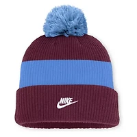 MLB Nike Burgundy/Light Philadelphia Phillies Cooperstown Collection Peak Standard Cuffed Knit Hat with Pom