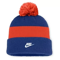 MLB Nike Royal/Orange New York Mets Cooperstown Collection Peak Standard Cuffed Knit Hat with Pom
