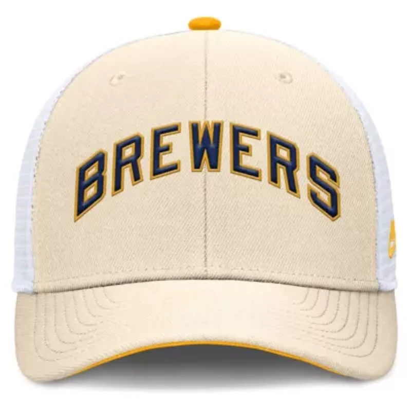 MLB Nike Milwaukee Brewers Cooperstown Collection Dri-FIT Rise Trucker Adjustable Hat