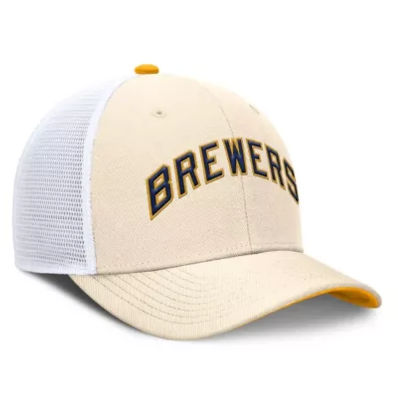 MLB Nike Milwaukee Brewers Cooperstown Collection Dri-FIT Rise Trucker Adjustable Hat