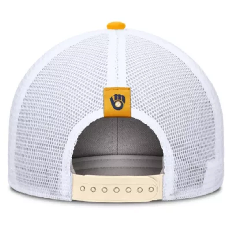 MLB Nike Milwaukee Brewers Cooperstown Collection Dri-FIT Rise Trucker Adjustable Hat