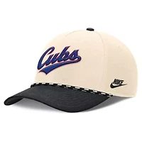 MLB Nike Natural/Black Chicago Cubs Cooperstown Collection Rise Adjustable Hat