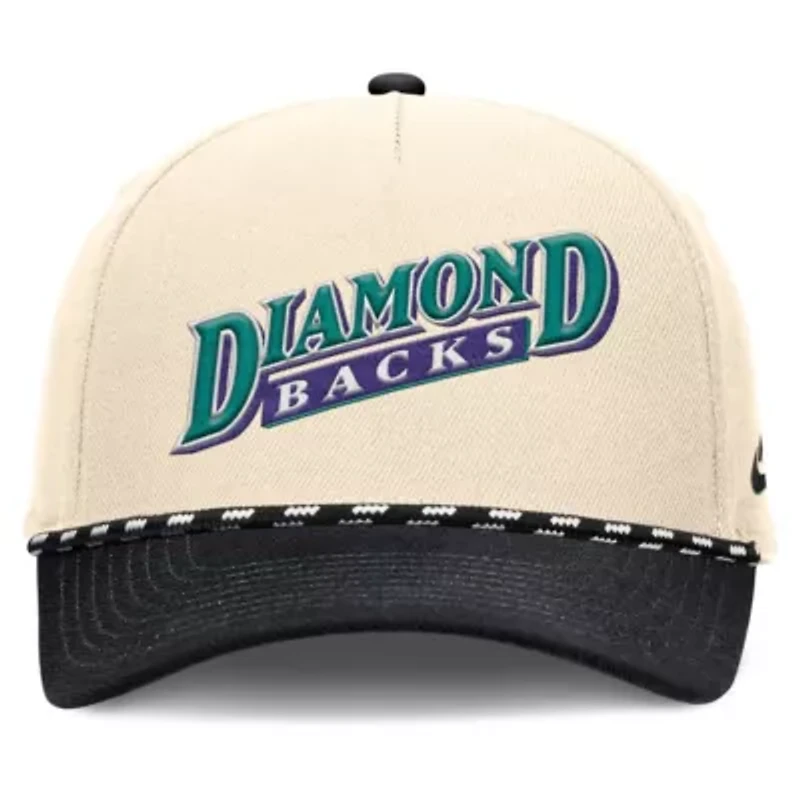 MLB Nike Natural/Black Arizona Diamondbacks Cooperstown Collection Rise Adjustable Hat