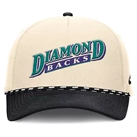 MLB Nike Natural/Black Arizona Diamondbacks Cooperstown Collection Rise Adjustable Hat