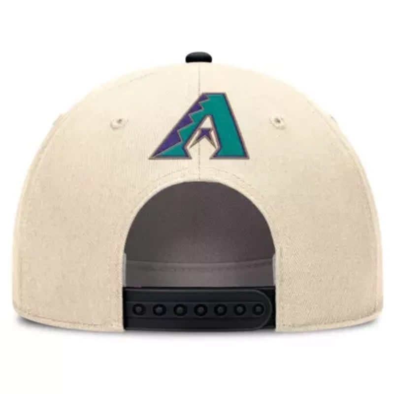 MLB Nike Natural/Black Arizona Diamondbacks Cooperstown Collection Rise Adjustable Hat