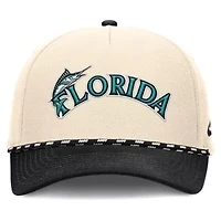 Cooperstown Teams Nike Natural/Black Florida Marlins Cooperstown Collection Rise Adjustable Hat