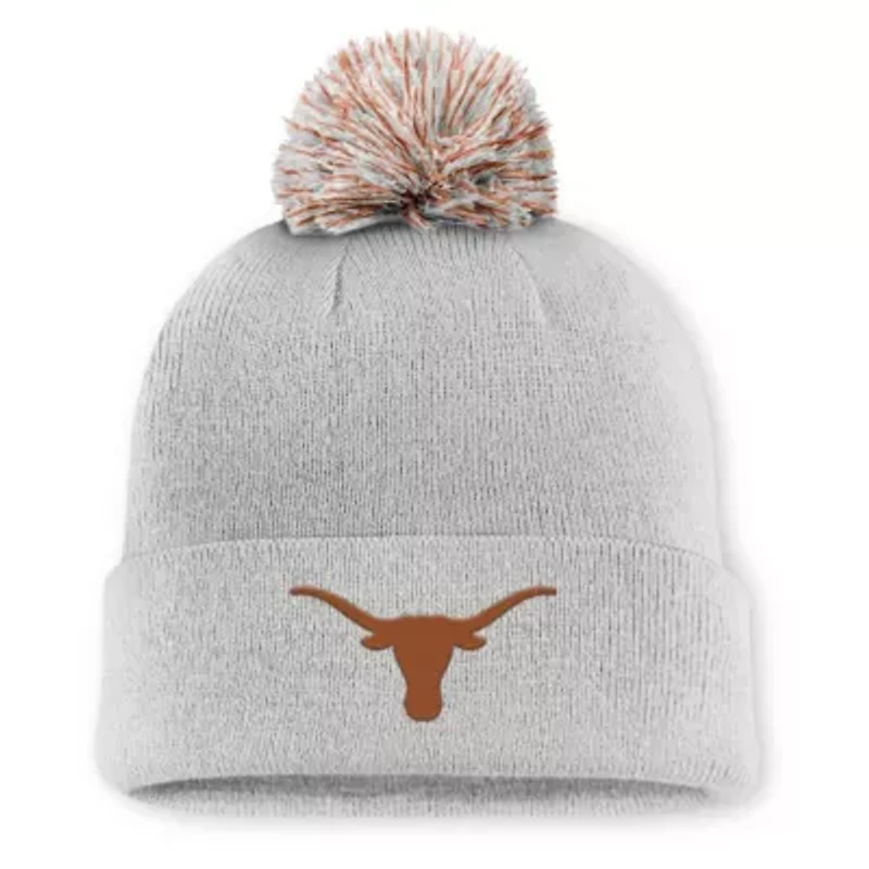 NCAA Nike Texas Longhorns Primetime Peak Campus Cuffed Knit Hat with Pom