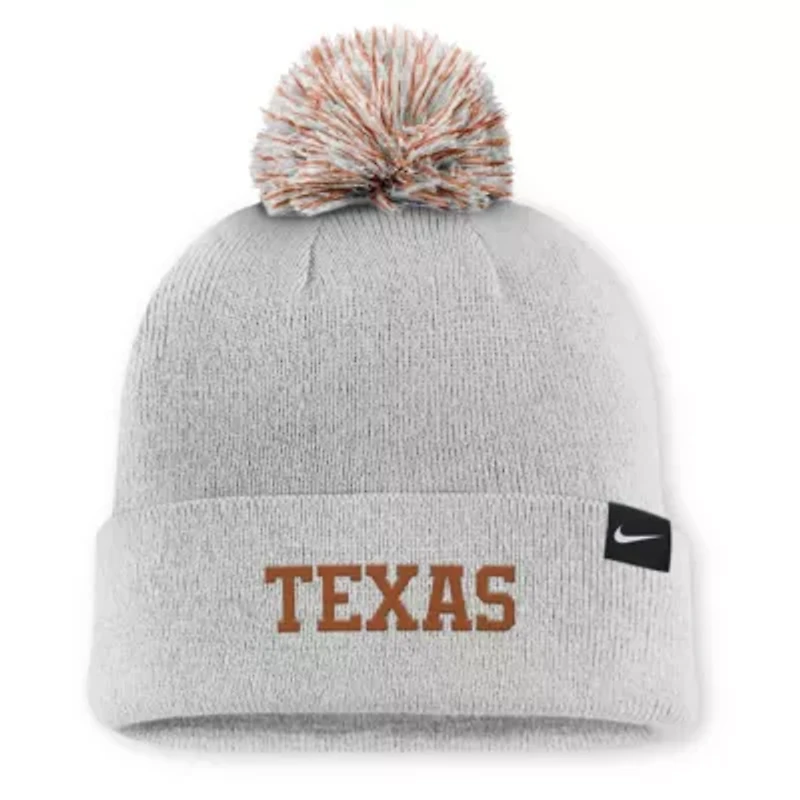 NCAA Nike Texas Longhorns Primetime Peak Campus Cuffed Knit Hat with Pom