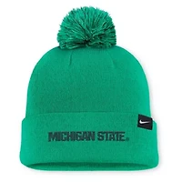 NCAA Nike Michigan State Spartans Primetime Peak Campus Cuffed Knit Hat with Pom
