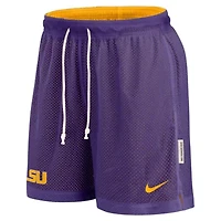 NCAA Nike Purple/Gold LSU Tigers Courtside Standard Issue Dri-FIT Reversible Shorts