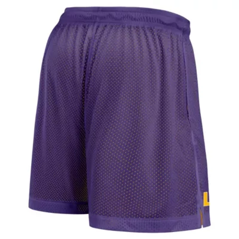 NCAA Nike Purple/Gold LSU Tigers Courtside Standard Issue Dri-FIT Reversible Shorts