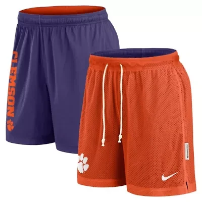 NCAA Nike Orange/Purple Clemson Tigers Courtside Standard Issue Dri-FIT Reversible Shorts