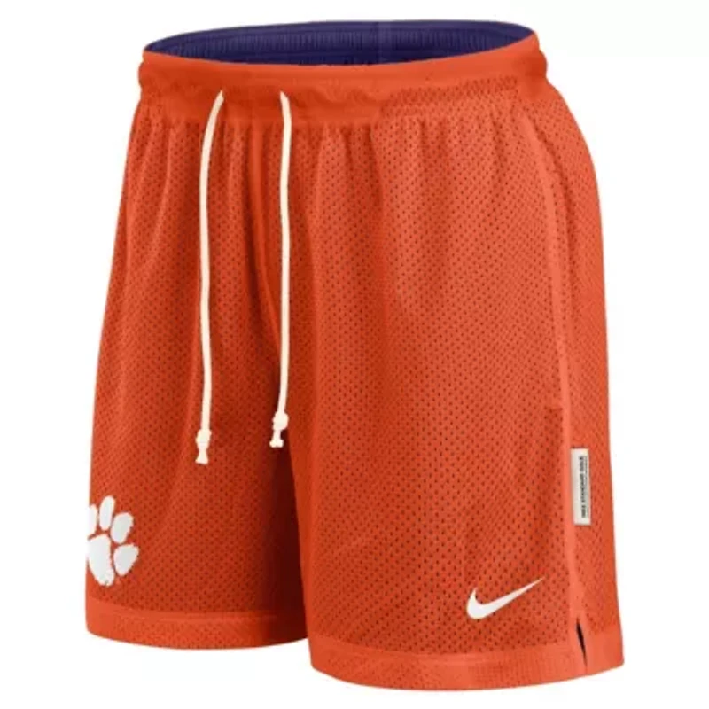 NCAA Nike Orange/Purple Clemson Tigers Courtside Standard Issue Dri-FIT Reversible Shorts