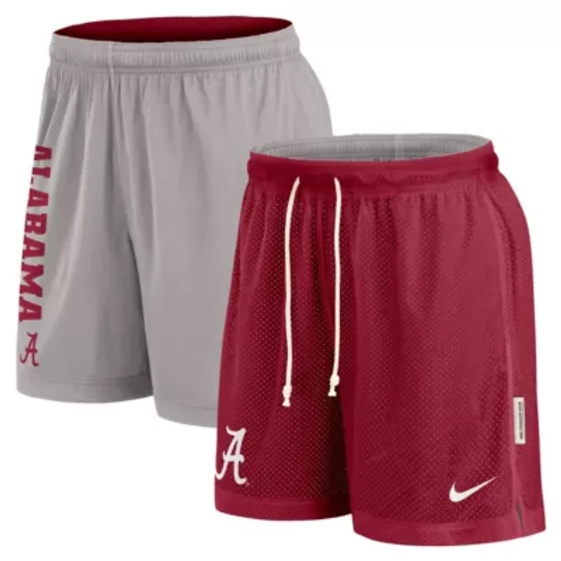 Alabama Crimson Tide NCAA Nike Crimson/Gray Courtside Standard Issue Dri-FIT Reversible Shorts