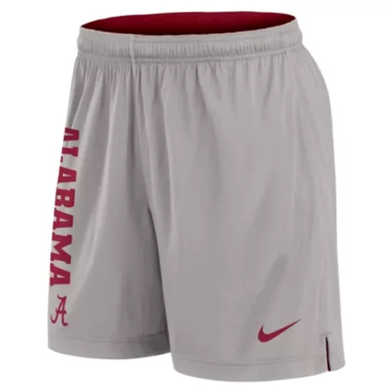 Alabama Crimson Tide NCAA Nike Crimson/Gray Courtside Standard Issue Dri-FIT Reversible Shorts
