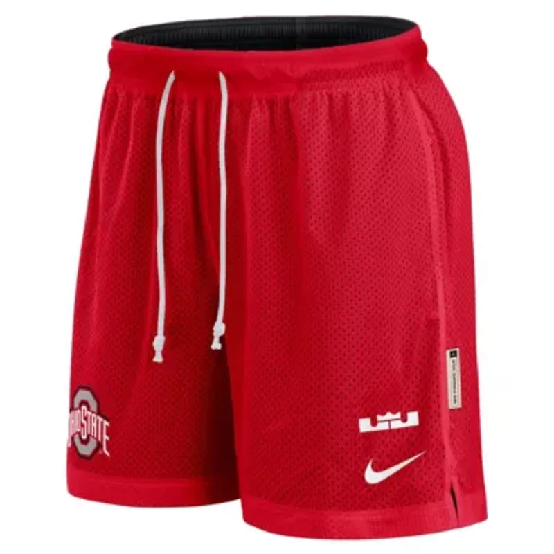 NCAA Nike Scarlet/Black Ohio State Buckeyes Courtside Standard Issue Dri-FIT Reversible Shorts