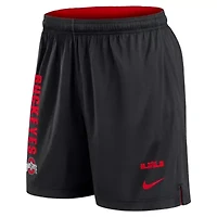 NCAA Nike Scarlet/Black Ohio State Buckeyes Courtside Standard Issue Dri-FIT Reversible Shorts