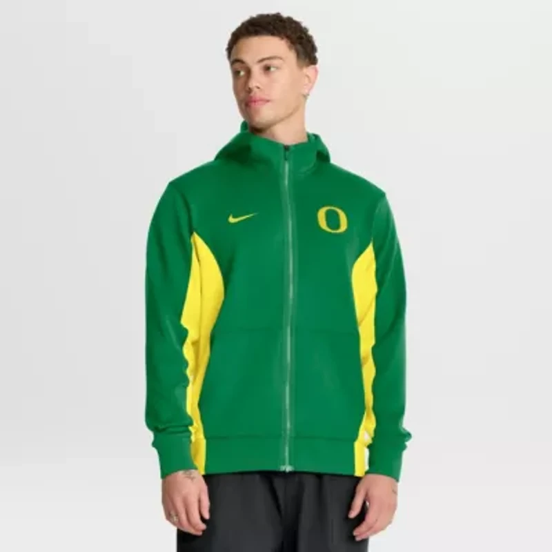 NCAA Nike Green/Yellow Oregon Ducks Dri-FIT Game Full-Zip Hoodie Jacket