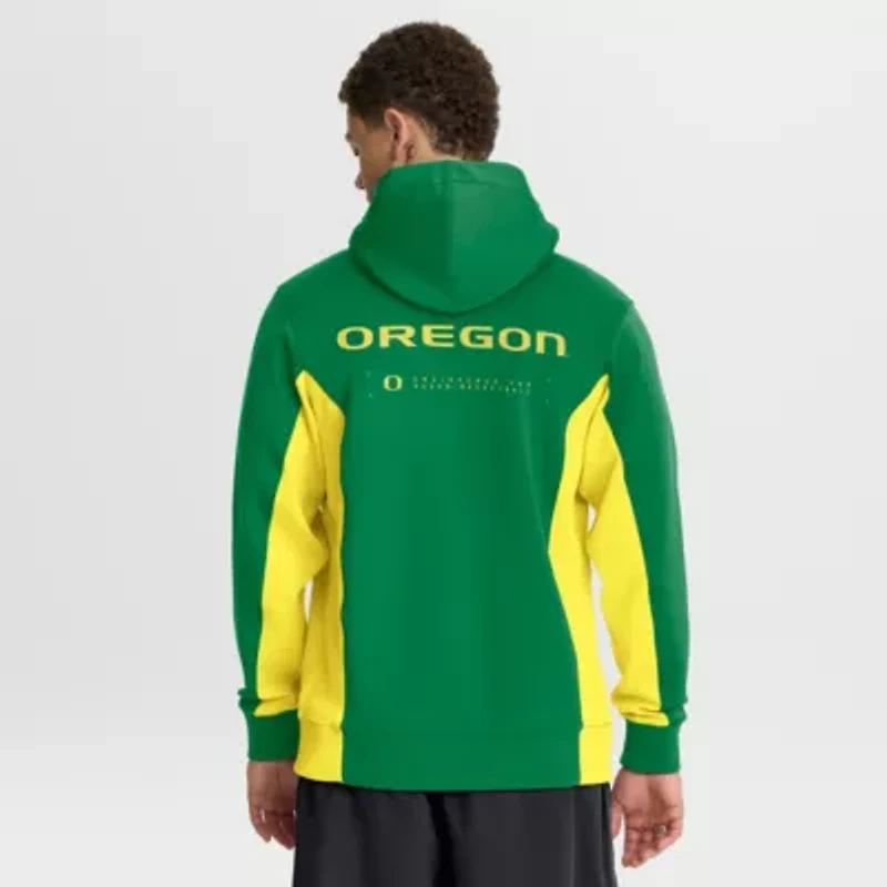 NCAA Nike Green/Yellow Oregon Ducks Dri-FIT Game Full-Zip Hoodie Jacket