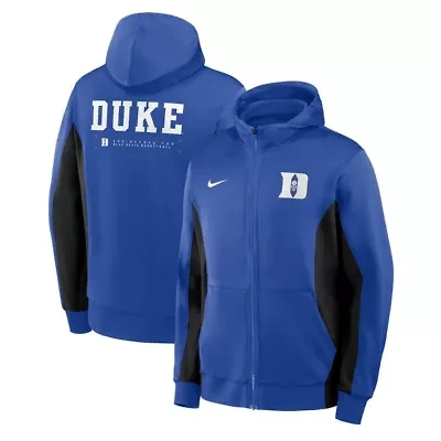 Duke Blue Devils NCAA Nike Royal/Black Dri-FIT Game Full-Zip Hoodie Jacket