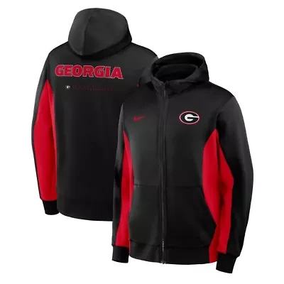 NCAA Nike Black/Red Georgia Bulldogs Dri-FIT Game Full-Zip Hoodie Jacket