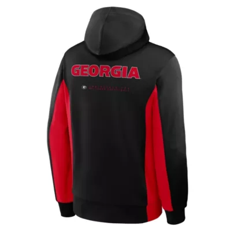 NCAA Nike Black/Red Georgia Bulldogs Dri-FIT Game Full-Zip Hoodie Jacket