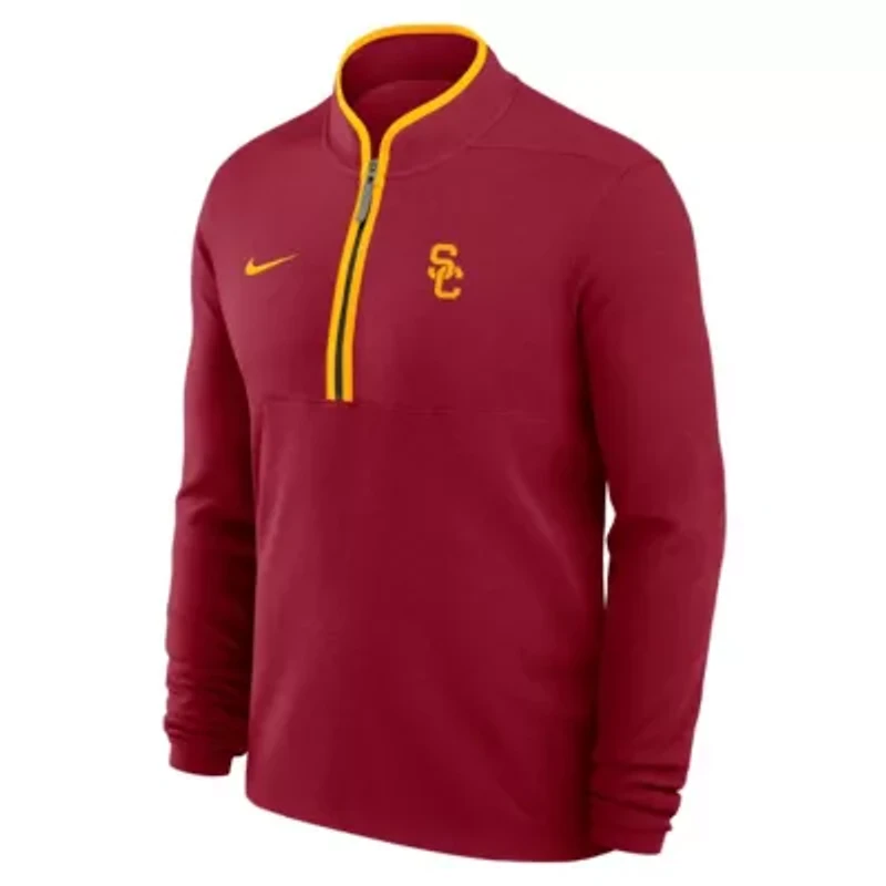 NCAA Nike USC Trojans Courtside Victory Dri-FIT Half-Zip Pullover