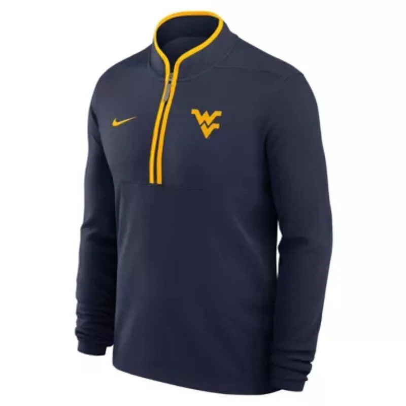 NCAA Nike West Virginia Mountaineers Courtside Victory Dri-FIT Half-Zip Pullover