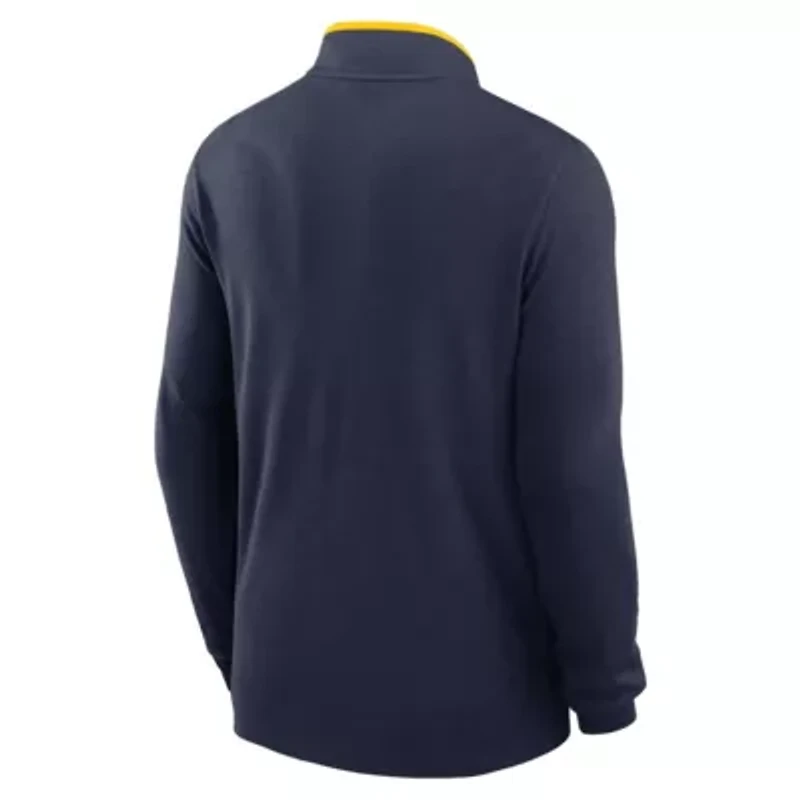 NCAA Nike West Virginia Mountaineers Courtside Victory Dri-FIT Half-Zip Pullover