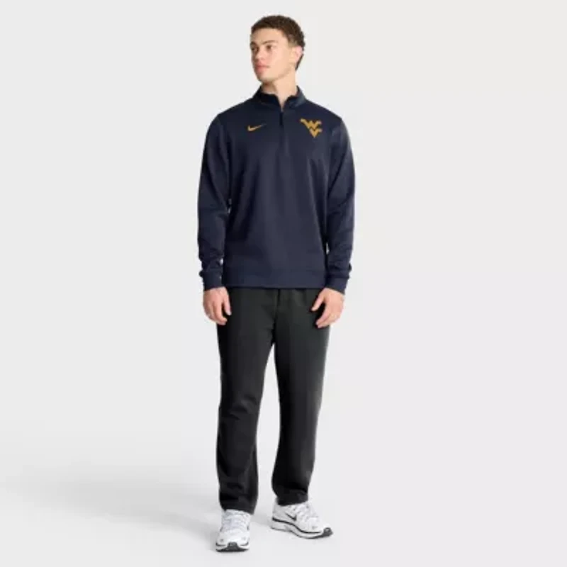 NCAA Nike West Virginia Mountaineers 2025 Coaches Premium Dri-FIT Half-Zip Pullover